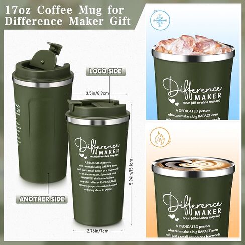 Pickmesh 3 PCS Maker Maker Gift 17 Oz Coffee Mug Tumbler A5 Leather Journal with Ballpoint Pen Christmas Histricee شكرًا لك هدية للنساء الزميل في مجال التكنولوجيا في العمل in Saudi Arabia