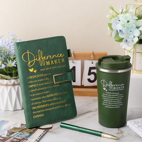 Pickmesh 3 PCS Maker Maker Gift 17 Oz Coffee Mug Tumbler A5 Leather Journal with Ballpoint Pen Christmas Histricee شكرًا لك هدية للنساء الزميل في مجال التكنولوجيا في العمل in Saudi Arabia