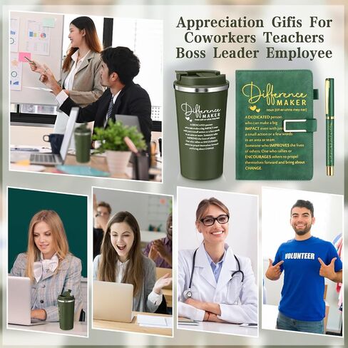 Pickmesh 3 PCS Maker Maker Gift 17 Oz Coffee Mug Tumbler A5 Leather Journal with Ballpoint Pen Christmas Histricee شكرًا لك هدية للنساء الزميل في مجال التكنولوجيا في العمل in Saudi Arabia