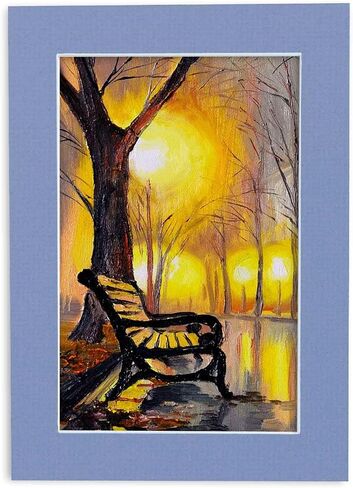 10x13 MAT Bevel Cut for 8x10 Photos - حمض الحامض Brittany Blue Precut Matboard - للصور ، الصور ، تأطير - سمك 4 طلاء in Saudi Arabia