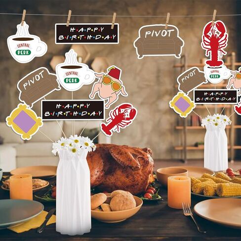 24pcs أصدقاء تحت عنوان ديكورات الحفلات المركزية أصدقاء الحفلات زخارف أصدقاء تليفزيون ديكورات الأصدقاء in Kuwait