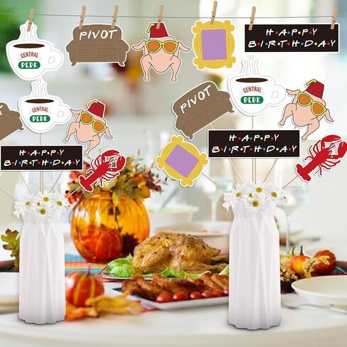 24pcs أصدقاء تحت عنوان ديكورات الحفلات المركزية أصدقاء الحفلات زخارف أصدقاء تليفزيون ديكورات الأصدقاء in Kuwait