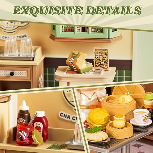 Rolife Super Creator DIY Miniature Plastic House Building Setet مع LED ، مناسبة لأرقام مصغرة ألعاب البناء Diorama مجموعة هدايا للمراهقين البالغين (Panda Hot Pot) in Kuwait