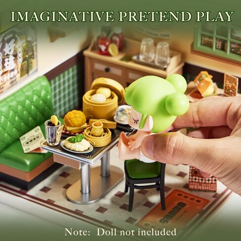 Rolife Super Creator DIY Miniature Plastic House Building Setet مع LED ، مناسبة لأرقام مصغرة ألعاب البناء Diorama مجموعة هدايا للمراهقين البالغين (Panda Hot Pot) in Kuwait