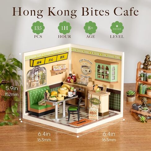 Rolife Super Creator DIY Miniature Plastic House Building Setet مع LED ، مناسبة لأرقام مصغرة ألعاب البناء Diorama مجموعة هدايا للمراهقين البالغين (Panda Hot Pot) in Kuwait