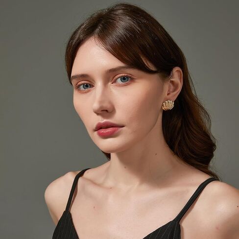 Gold Earrings for Women 18K,Gold-Vermeil 925 Sterling Silver Earrings for Women 18K Gold Huggie Double Hoop Womens Earrings Jewelry with 5A Cubic Zirconia - Dainty Gold Claw Ear Crawler Chain Small gold Hoops Huggie Earrings for Women,Elegant Wedding Half in Kuwait