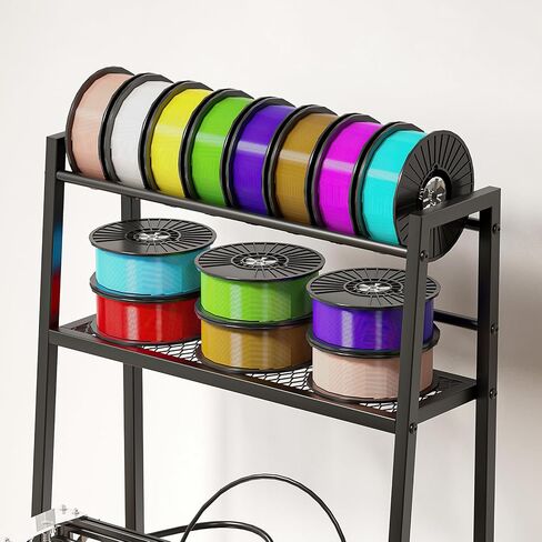 3D Printer Stand with Filament Storage, Heavy Duty 3D Printer Table, Printing Stand Can Store PLA/ABS/PETG Spools, Suitable for Garages, Offices, Workshops in Saudi Arabia