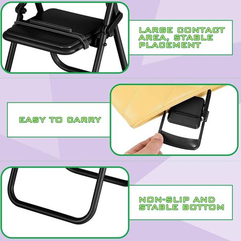 Flutesan 7 Pack Mini Folding Chair Cell Phone Stand Desktop Foldable Candy Color Mobile Phone Holder Folding Chair Cradle for Desk Phone, Random Colors in Saudi Arabia