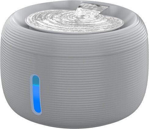 نافورة ماء Sibays Cat ، 3.5L/118 أوقية سعة كبيرة من النافورات النافورة للقطار للشرب ، موزع أوتوماتيكي لمياه الكلب الهادئة مع نافذة مصباح LED ومستوى الماء (FS77 ، أسود) in Kuwait