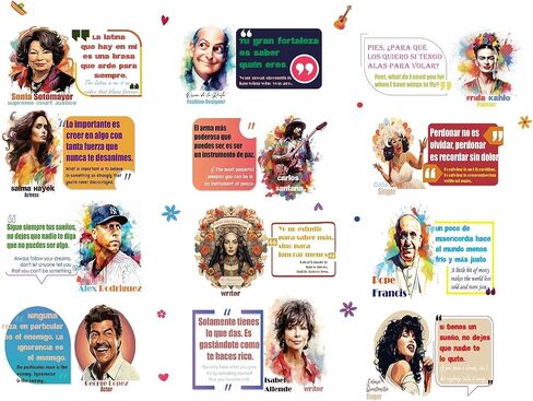 ملصق Amerbe Hispanic Heritage Month ، مجموعة ديكور الفصول الدراسية باللغة الإنجليزية ثنائية اللغة - 29pcs نقاشات ملهمة ملصقات للوحة الإعلانات ، اللوازم الابتدائية المتوسطة الثانوية. in Kuwait