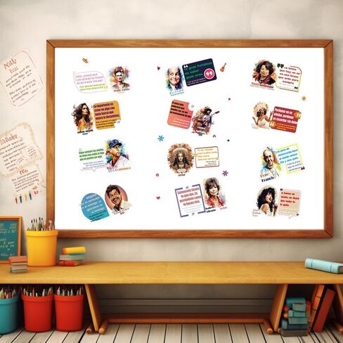 ملصق Amerbe Hispanic Heritage Month ، مجموعة ديكور الفصول الدراسية باللغة الإنجليزية ثنائية اللغة - 29pcs نقاشات ملهمة ملصقات للوحة الإعلانات ، اللوازم الابتدائية المتوسطة الثانوية. in Kuwait