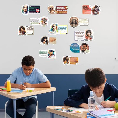 ملصق Amerbe Hispanic Heritage Month ، مجموعة ديكور الفصول الدراسية باللغة الإنجليزية ثنائية اللغة - 29pcs نقاشات ملهمة ملصقات للوحة الإعلانات ، اللوازم الابتدائية المتوسطة الثانوية. in Kuwait