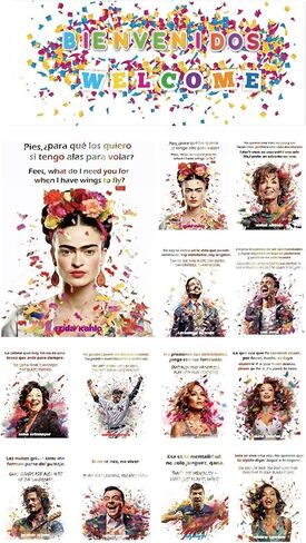 Amerbe Hispanic Heritage Month Poster,Spanish English Bilingual Classroom Decor Set - 29Pcs Inspirational Quotes Posters for Bulletin Board,Elementary Middle High School Supplies in Kuwait