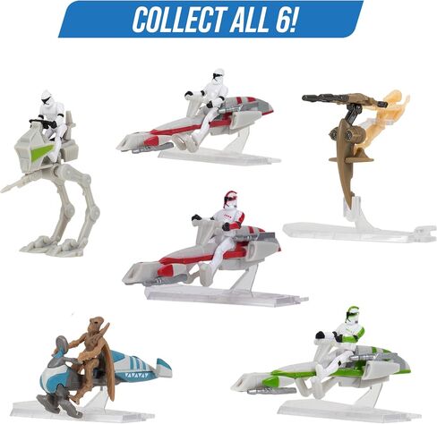 Star Wars Micro Galaxy Squadron Series 6 (6 Pack) Mystery Blind Box - Get Six 2.5" Vehicle or 1" Mini Figure - Officially Licensed - Authentic Collectible Toy - Gift for Boys, Girls, Kids, Teens - 8+ in Saudi Arabia