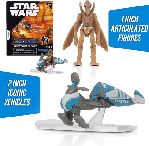 Star Wars Micro Galaxy Squadron Series 6 (6 Pack) Mystery Blind Box - Get Six 2.5" Vehicle or 1" Mini Figure - Officially Licensed - Authentic Collectible Toy - Gift for Boys, Girls, Kids, Teens - 8+ in Saudi Arabia