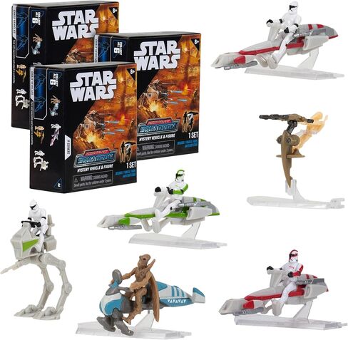 Star Wars Micro Galaxy Squadron Series 6 (6 Pack) Mystery Blind Box - Get Six 2.5" Vehicle or 1" Mini Figure - Officially Licensed - Authentic Collectible Toy - Gift for Boys, Girls, Kids, Teens - 8+ in Saudi Arabia