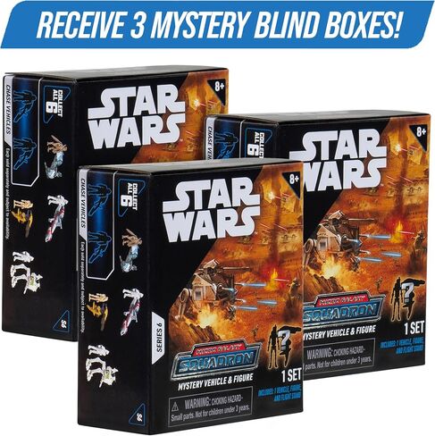 Star Wars Micro Galaxy Squadron Series 6 (6 Pack) Mystery Blind Box - Get Six 2.5" Vehicle or 1" Mini Figure - Officially Licensed - Authentic Collectible Toy - Gift for Boys, Girls, Kids, Teens - 8+ in Saudi Arabia