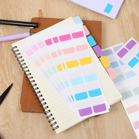 240 PCS Bookbor Tabs Tabs Tabs Divider Distrable Divider Latcy Note Markers index indession stosit on on strenotation kit ملونة للصفحات ، وملاحظات القراءة ، وتصنيف الملفات (12 لونًا ، 1 بوصة) in Saudi Arabia