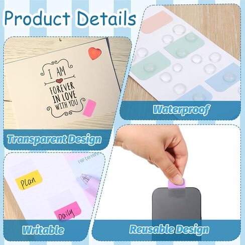 240 PCS Bookbor Tabs Tabs Tabs Divider Distrable Divider Latcy Note Markers index indession stosit on on strenotation kit ملونة للصفحات ، وملاحظات القراءة ، وتصنيف الملفات (12 لونًا ، 1 بوصة) in Saudi Arabia