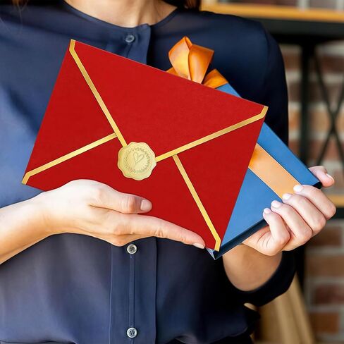 5 × 7 أظرف ختم ذاتي ، 250 جرام من الأظرف الفاخرة الفاخرة v رفرف الذهب حدود لبطاقات 5x7 4x6 ، مغلف A7 لحفل الزفاف ، الدعوات ، دش الطفل ، عيد الميلاد (قشر وختم ، 20 قطعة) in Kuwait