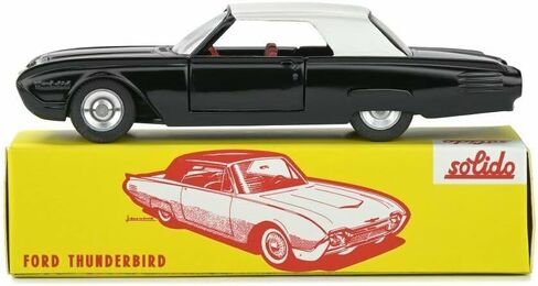 OPO 10 - Collectible Miniature car 1/43 Solido Compatible with Ford Thunderbird Coupe Black 1962-1282 in Saudi Arabia