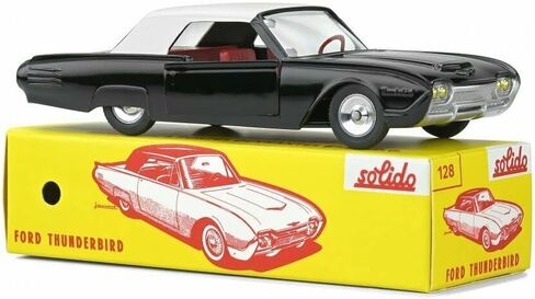 OPO 10 - Collectible Miniature car 1/43 Solido Compatible with Ford Thunderbird Coupe Black 1962-1282 in Saudi Arabia