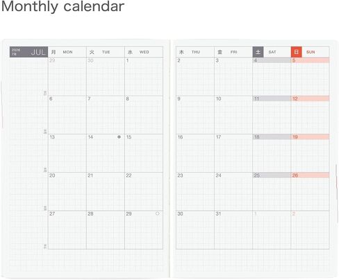 Hobonichi Techo Hon A6 2026 - Paper Series: Black Gingham (English ، Januar Start Planner) in Saudi Arabia
