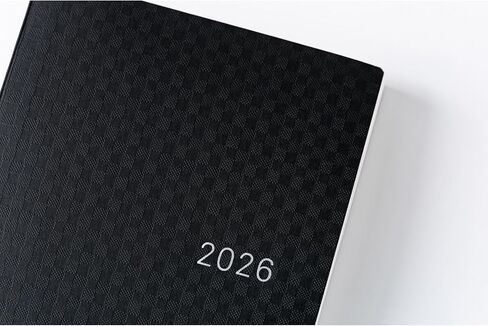 Hobonichi Techo Hon A6 2026 - Paper Series: Black Gingham (English ، Januar Start Planner) in Saudi Arabia