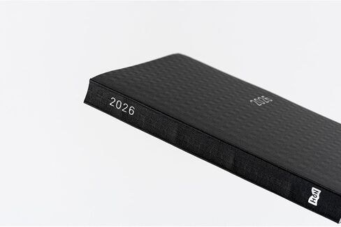 Hobonichi Techo Hon A6 2026 - Paper Series: Black Gingham (English ، Januar Start Planner) in Saudi Arabia