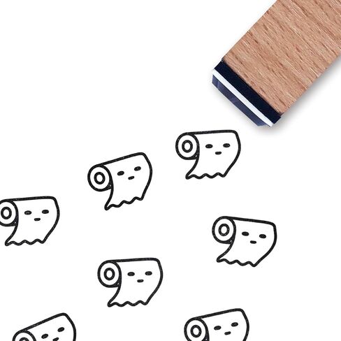 Toilet Paper Rubber Stamp, 3/5 Inch Small Mini Stamp for Scrapbooking Card Making Planner in Saudi Arabia