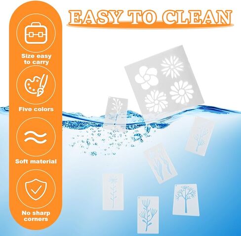 استنسل الزهور ، 60pcs استنسل الطلاء البري و 1pc قالب رسومات الشعار المبتكرة DIY ، والسترات النباتية القابلة لإعادة الاستخدام للحرف اليدوية ، والرسم على الجدران ، والخشب ، وصنع البطاقات ، وتزيين الكعكة in Kuwait