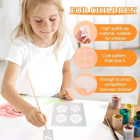 استنسل الزهور ، 60pcs استنسل الطلاء البري و 1pc قالب رسومات الشعار المبتكرة DIY ، والسترات النباتية القابلة لإعادة الاستخدام للحرف اليدوية ، والرسم على الجدران ، والخشب ، وصنع البطاقات ، وتزيين الكعكة in Kuwait