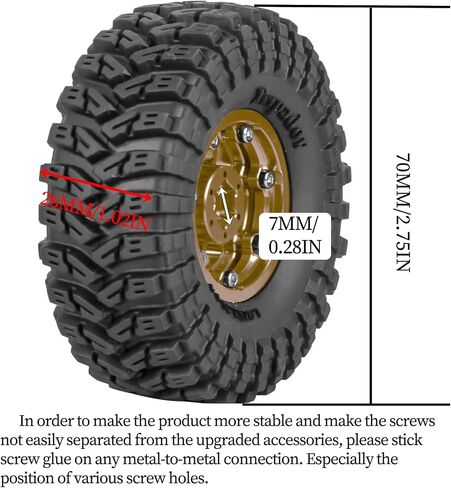 1.3 مجموعة إطار Beadlock ل 1/18 TRX4M ، 1/24 SCX24 FCX24 RC Crawler Car ، 1.3 عجلات وإطارات من Beadlock ، عجلات الألومنيوم من سبائك مع إطارات مطاطية ملاذ المخلب ، in Saudi Arabia
