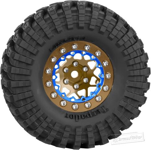 1.3 مجموعة إطار Beadlock ل 1/18 TRX4M ، 1/24 SCX24 FCX24 RC Crawler Car ، 1.3 عجلات وإطارات من Beadlock ، عجلات الألومنيوم من سبائك مع إطارات مطاطية ملاذ المخلب ، in Saudi Arabia