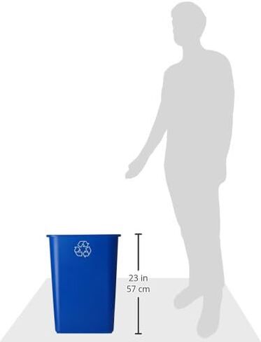 United Solutions EcoSense WB0069 Blue Plastic 41 Quart Recycling Indoor Wasteba in Kuwait