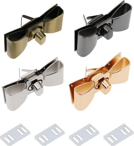 BRINY RIVER 4PCS 55X23MM CLASY BOWKNOT محافظ أقفال القوس تطور لقوائم DIY Crossbody حقائب اليد ، 4 ألوان in Kuwait