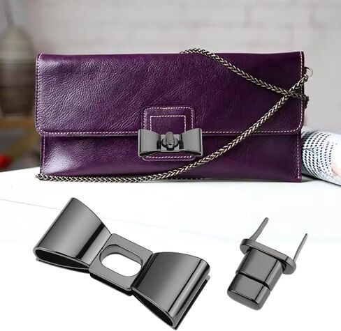 BRINY RIVER 4PCS 55X23MM CLASY BOWKNOT محافظ أقفال القوس تطور لقوائم DIY Crossbody حقائب اليد ، 4 ألوان in Kuwait