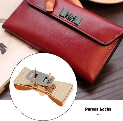 BRINY RIVER 4PCS 55X23MM CLASY BOWKNOT محافظ أقفال القوس تطور لقوائم DIY Crossbody حقائب اليد ، 4 ألوان in Kuwait