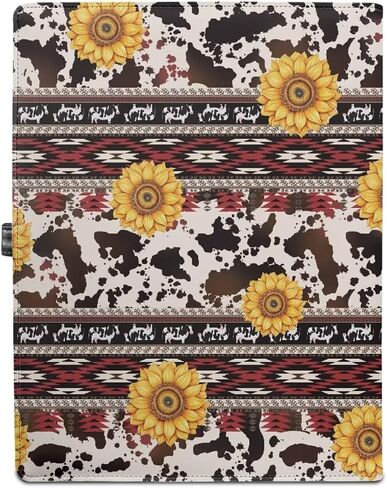Colorful Dog Paw Print Padfolio Resume Portfolio Folder Document Organizer Decorative PU Leather Portfolio Folder with Storage Pocket for Business, Students, Office, Nurse in Saudi Arabia