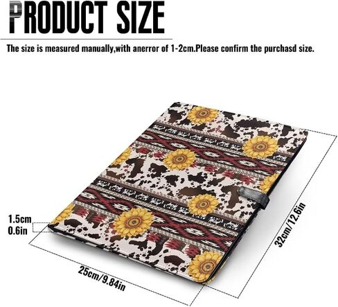Colorful Dog Paw Print Padfolio Resume Portfolio Folder Document Organizer Decorative PU Leather Portfolio Folder with Storage Pocket for Business, Students, Office, Nurse in Saudi Arabia
