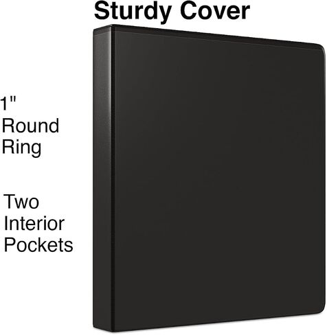 Staples Economy 1-inch 3-Ring View Binders, Black, 24/Carton (23733/21685VS) in Saudi Arabia