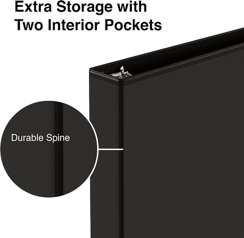 Staples Economy 1-inch 3-Ring View Binders, Black, 24/Carton (23733/21685VS) in Saudi Arabia