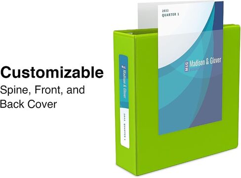 Staples ثقيلة 3 بوصات 3 بوصات من الرابط مع حلقات D وأربعة جيوب داخلية ، Chartreuse ، 2/Pack (ST56322-CCVS) in Saudi Arabia