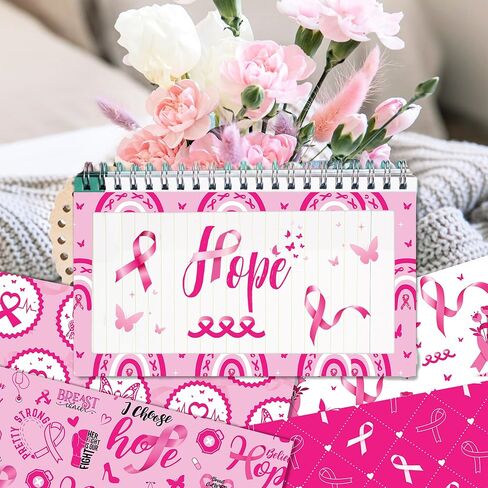 24 Sheets Breast Cancer Awareness Scrapbook Paper - 12 Double-Sided Pink Ribbon Designs (11.8x11.8 Inch) for Scrapbooking, Card Making & DIY Crafts in Saudi Arabia
