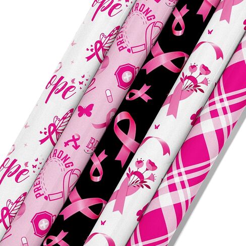 24 Sheets Breast Cancer Awareness Scrapbook Paper - 12 Double-Sided Pink Ribbon Designs (11.8x11.8 Inch) for Scrapbooking, Card Making & DIY Crafts in Saudi Arabia