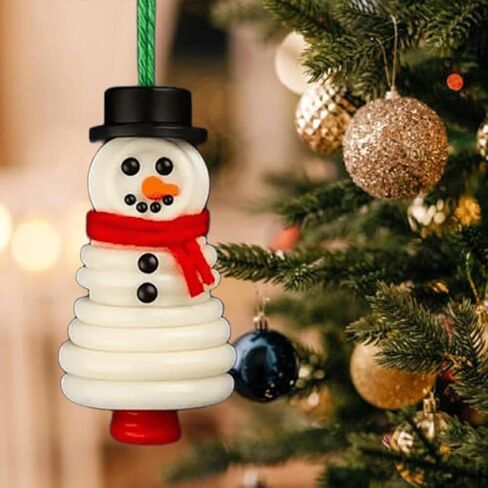 4pcs Button Christmas Tree Ornament Kits, Fun Holiday Decorations for All Ages, DIY Craft Buttons Kit with Christmas Snowman/Santa/Angel, Gifts for Xmas Tree Hanging Decorations (4PCS) in Kuwait