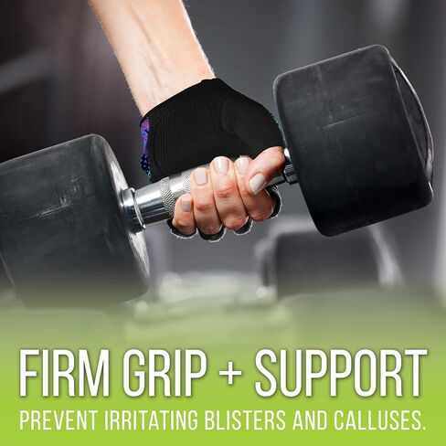 Nicole Miller Weight Lifting Workout Gloves, Wrist Wrap Fitness Exercise Gym Gloves for Men and Women in Kuwait