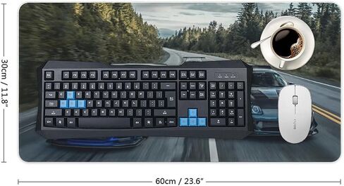 ألعاب الماوس الكبيرة ألعاب اليابانية سيارة JDM Car R34 Cool Sports Car Art Desk Long Big Mousepad Extended لوحة مفاتيح منظمي مكتب مكتب المكاتب والملحقات 30x60cm in Kuwait