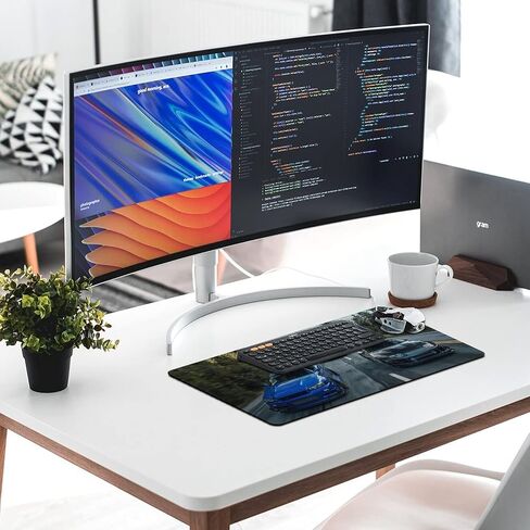 ألعاب الماوس الكبيرة ألعاب اليابانية سيارة JDM Car R34 Cool Sports Car Art Desk Long Big Mousepad Extended لوحة مفاتيح منظمي مكتب مكتب المكاتب والملحقات 30x60cm in Kuwait