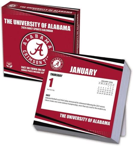 Alabama Crimson Tide 2026 Box Calendar (26998053001) in Kuwait